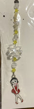 Load image into Gallery viewer, Girl Suncatcher decorated with citrine gemstones CH306
