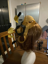 Load image into Gallery viewer, Stunning Yellow &amp; Black Fascinator FS120
