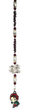 Load image into Gallery viewer, Demon Slayer Tanjirou - crystal suncatcher, decorated with garnet gemstone
