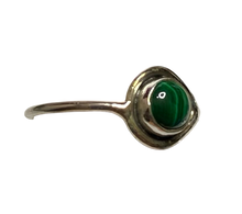 Load image into Gallery viewer, Malachite Sterling Silver ring size 3, 4, 5, 6, 7, 8, 9, 10, 11, 12, 13   BR035
