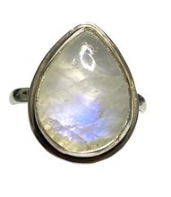 Load image into Gallery viewer, Moonstone Sterling Silver ring size  6, 7, 8, 9, 10, 11, 12, 13   BR040
