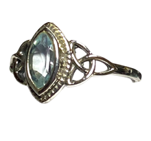 Load image into Gallery viewer, Blue Topaz Sterling Silver ring size  3, 4, 5, 6, 7, 8, 9, 10, 11, 12, 13    BR041
