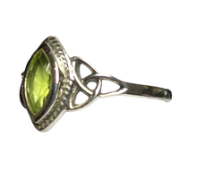 Load image into Gallery viewer, Peridot Sterling Silver ring size  3, 4, 5, 6, 8, 9, 10, 11, 12, 13, 14    BR042
