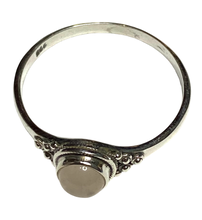Load image into Gallery viewer, Rose Quartz Sterling Silver ring size  3, 4, 5, 6, 7, 8, 9, 10, 11, 12, 13    BR043  Measures approx. 7mm
