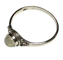 Load image into Gallery viewer, Moonstone Sterling Silver ring size  3, 4, 5, 6, 7, 8, 10, 11, 12, 13    BR044
