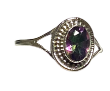 Load image into Gallery viewer, Mystic Topaz Sterling Silver ring size  5, 6, 7, 8, 9, 10, 11, 12, 13, 14     BR049
