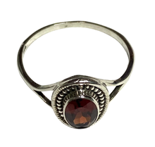 Load image into Gallery viewer, Garnet Sterling Silver ring size  6, 7, 8, 9, 10, 11, 12, 13, 14     BR048
