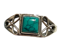 Load image into Gallery viewer, Turquoise Sterling Silver ring size  3, 4, 5, 6, 7, 8, 9, 10, 11, 12, 13    BR051
