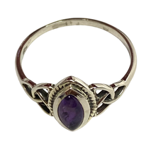 Load image into Gallery viewer, Amethyst Sterling Silver ring size  3, 4, 5, 6, 7, 9, 10, 11, 12, 13    BR052
