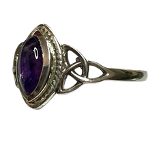Load image into Gallery viewer, Amethyst Sterling Silver ring size  3, 4, 5, 6, 7, 9, 10, 11, 12, 13    BR052
