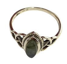 Load image into Gallery viewer, Labradorite Sterling Silver ring size  3, 4, 5, 6, 7, 8, 9, 10, 11, 12, 13    BR054
