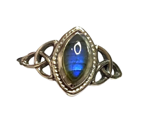 Load image into Gallery viewer, Labradorite Sterling Silver ring size  3, 4, 5, 6, 7, 8, 9, 10, 11, 12, 13    BR054
