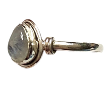Load image into Gallery viewer, Moonstone Sterling Silver ring size  3, 4, 5, 6, 7, 8, 9, 10, 11, 12, 13    BR053
