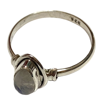Load image into Gallery viewer, Moonstone Sterling Silver ring size  3, 4, 5, 6, 7, 8, 9, 10, 11, 12, 13    BR053
