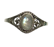 Load image into Gallery viewer, Moonstone Sterling Silver ring size   3, 4, 5, 6, 7, 8, 9, 10, 11, 12, 13    BR058
