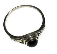 Load image into Gallery viewer, Black Onyx Sterling Silver ring size 3, 4, 5, 6, 7, 8, 9, 10, 11, 12, 13 BR060
