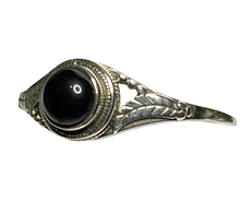 Load image into Gallery viewer, Black Onyx Sterling Silver ring size 3, 4, 5, 6, 7, 8, 9, 10, 11, 12, 13 BR060
