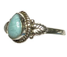 Load image into Gallery viewer, Larimar Sterling Silver ring size 3, 4, 5, 6, 7, 8, 9, 10, 11, 12, 13   BR062
