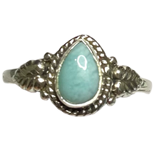 Load image into Gallery viewer, Larimar Sterling Silver ring size 3, 4, 5, 6, 7, 8, 9, 10, 11, 12, 13   BR062
