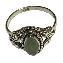 Load image into Gallery viewer, Aquamarine Sterling Silver ring size  5, 6, 7, 8, 9, 10, 11, 12, 13  BR063
