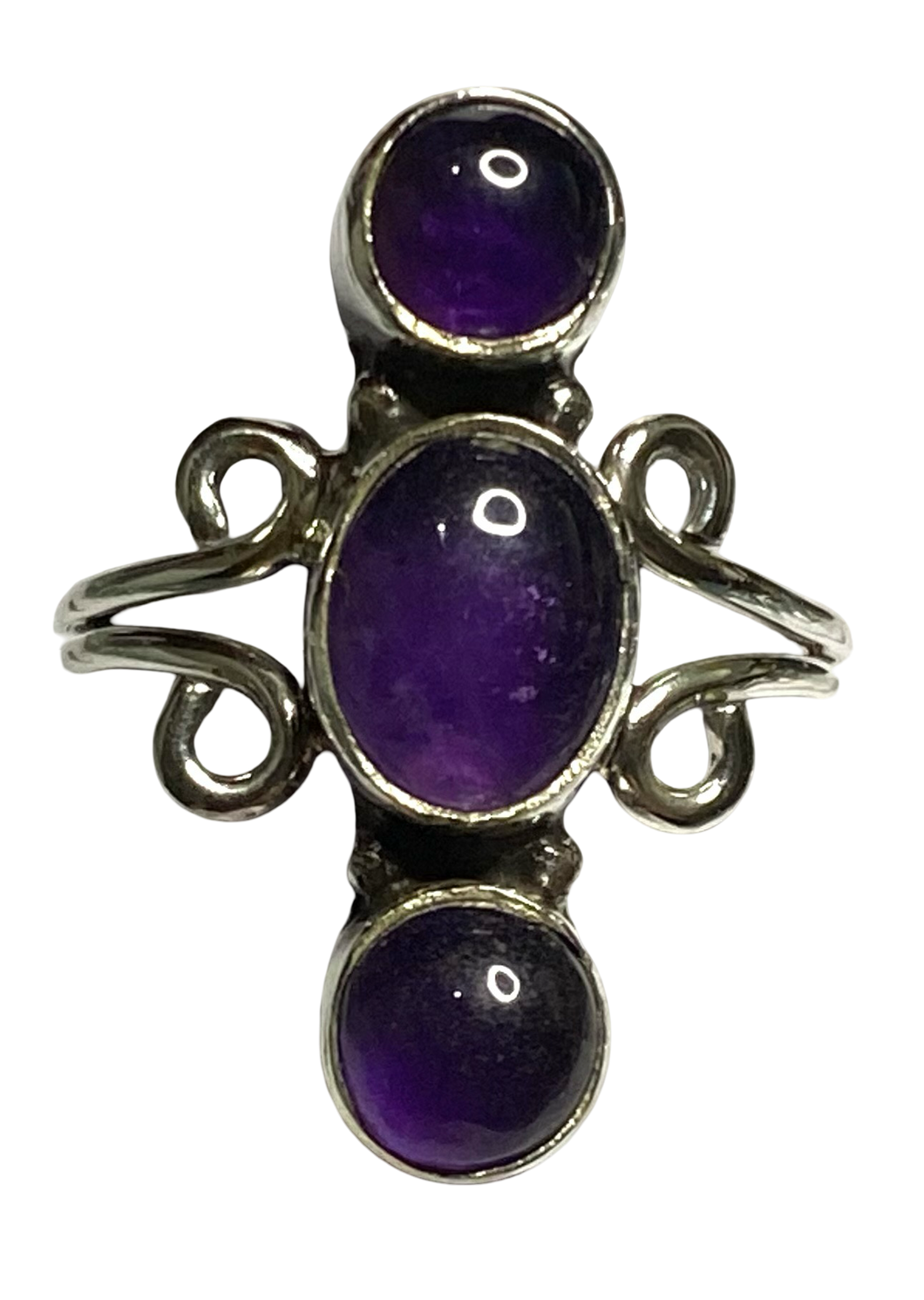 Amethyst Sterling Silver ring size   6, 7, 8, 9, 10, 11, 12, 13  BR066