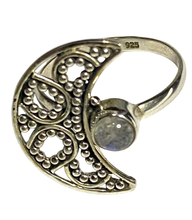 Load image into Gallery viewer, Labradorite Sterling Silver ring size   6, 7, 8, 9, 10, 11, 12, 13  BR067
