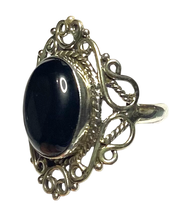Load image into Gallery viewer, Black Onyx Sterling Silver ring size   6, 7, 8, 9, 10, 11, 12, 13  BR068
