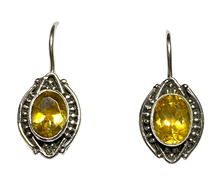Load image into Gallery viewer, Citrine sterling silver earrings ER148
