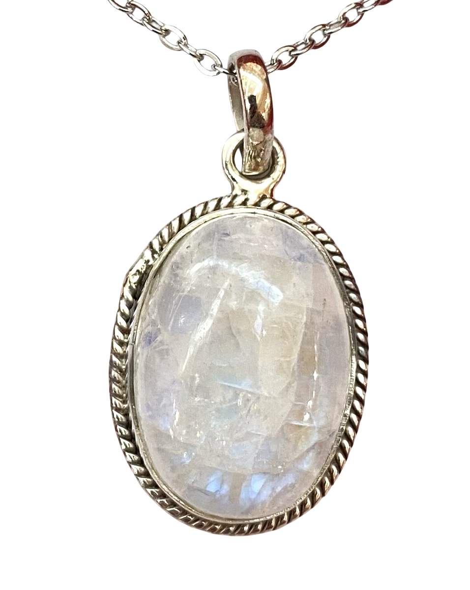 Moonstone sterling silver pendant PN10