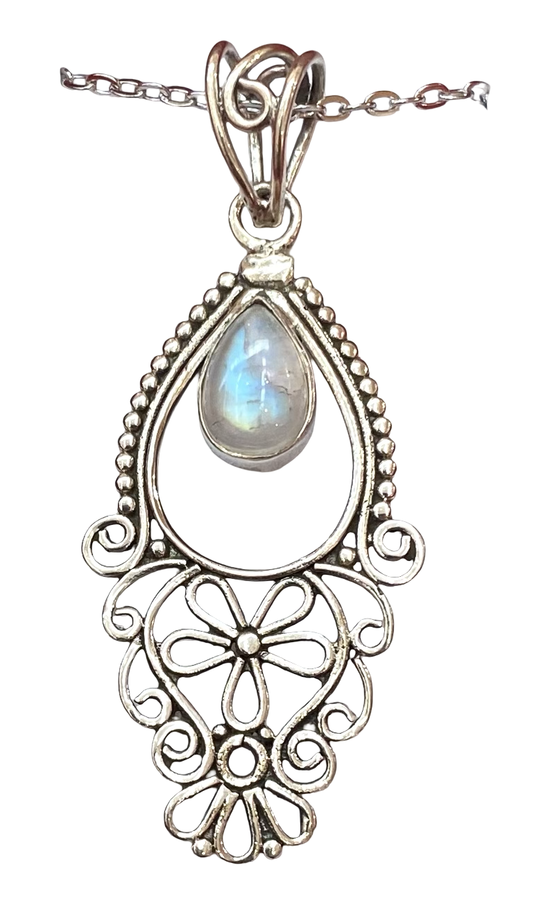 Moonstone sterling silver pendant PN63