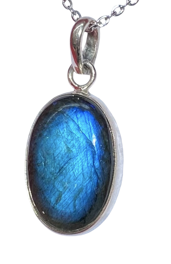 Labradorite sterling silver pendant PN90