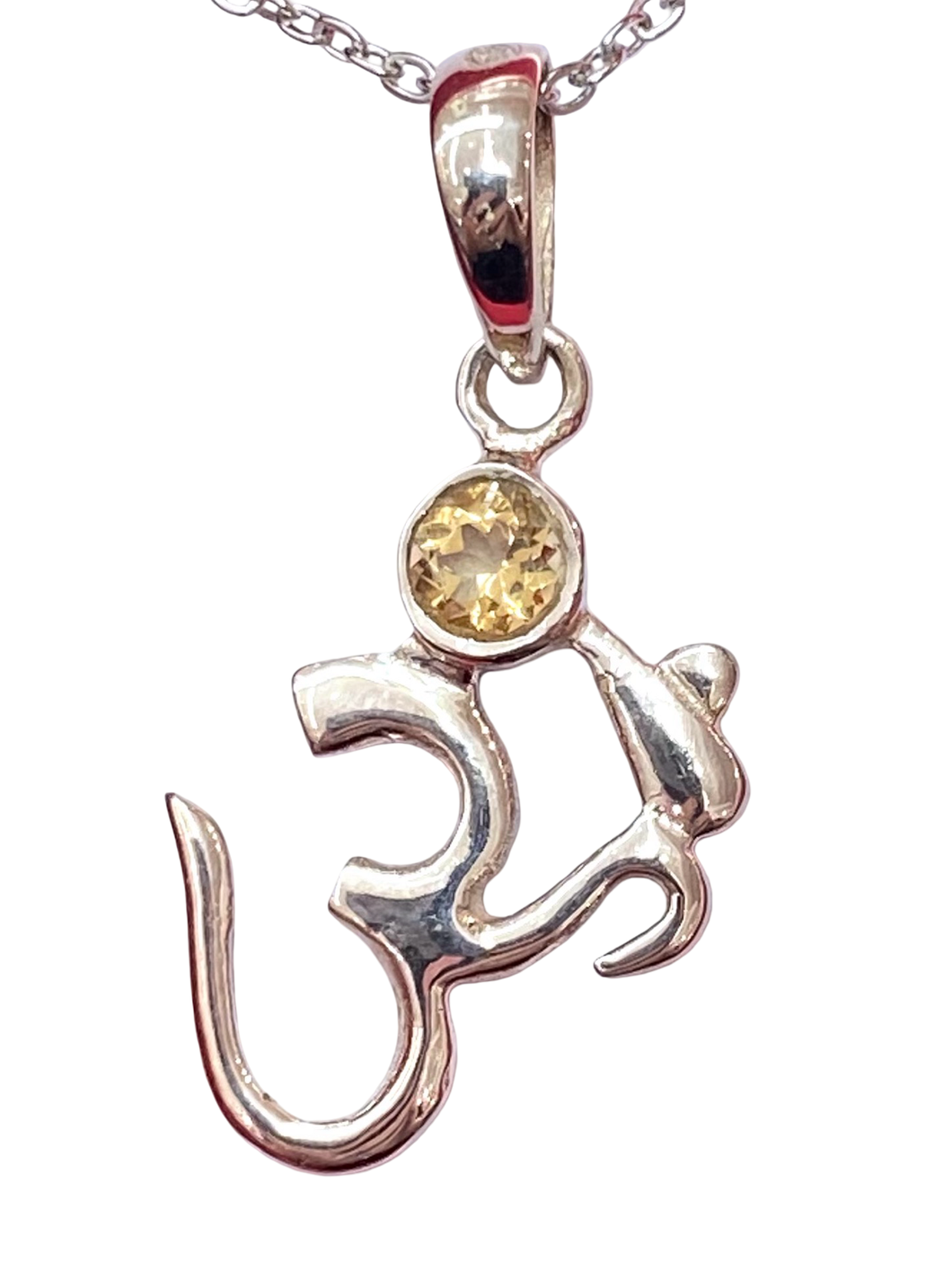Citrine sterling silver pendant PN88