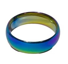 Load image into Gallery viewer, Stainless Steel - Rainbow ring.  Sizes  6, 7, 8, 9, 10, 11.  RW257
