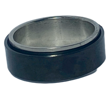 Load image into Gallery viewer, Fidget ring - black spinner. Sizes 6, 7, 8, 9, 10, 11  (FR25)
