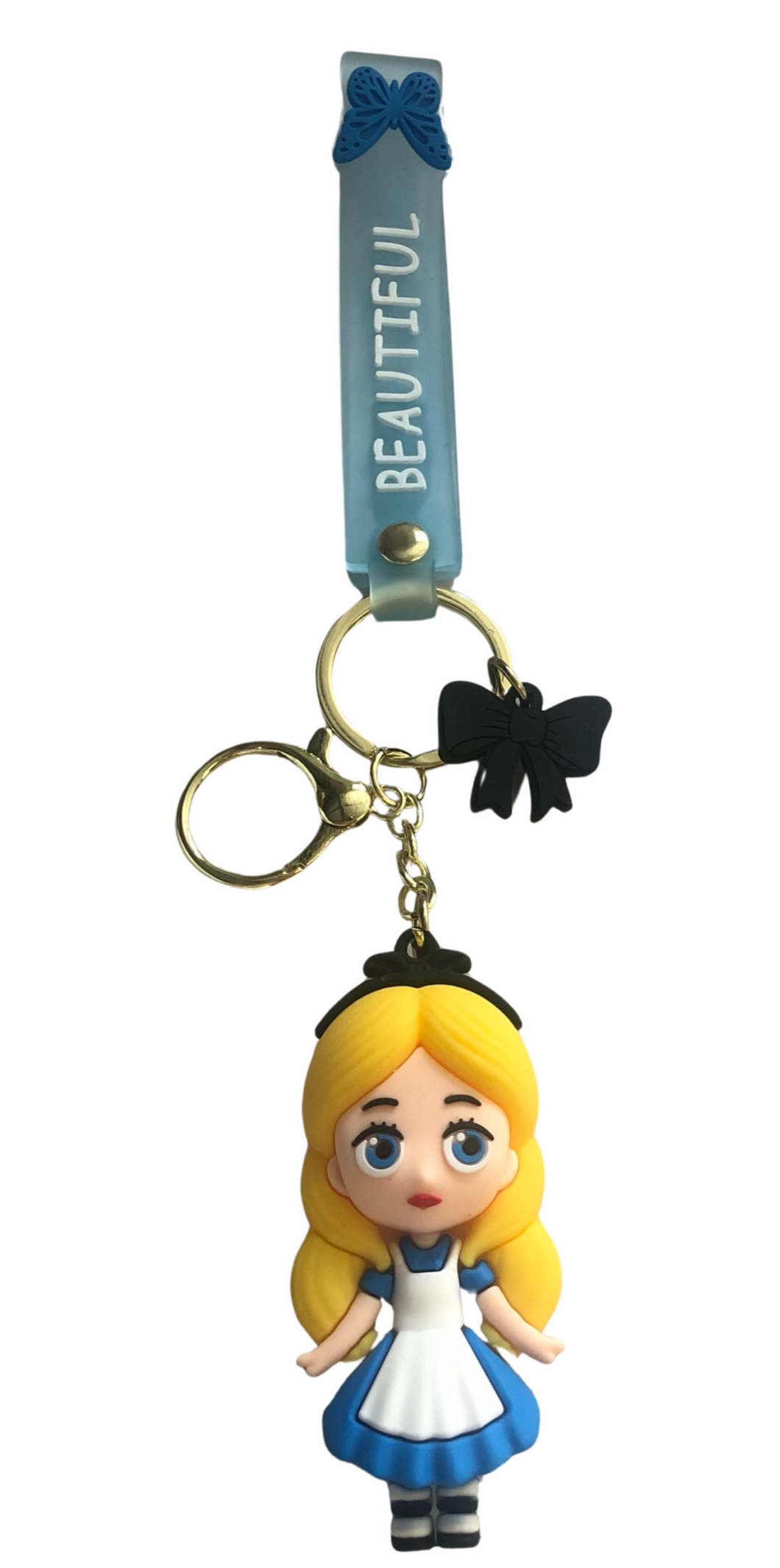 Alice in Wonderland character Keyring.  Buy any 2 keyrings for $20