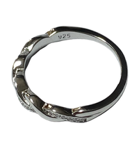 Load image into Gallery viewer, Sterling Silver -Twist Cubic zirconia ring. Sizes 3, 4, 6, 8, 12, 13. SS265

