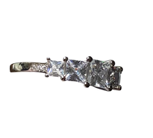 Load image into Gallery viewer, Sterling Silver -Elegant Cubic zirconia ring. Sizes 6, 7, 8, 9, 10, 11. SS266

