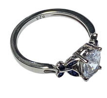 Load image into Gallery viewer, Sterling Silver -Blue  butterfly Cubic zirconia ring. Sizes 4, 6, 7, 9. SS269
