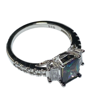 Load image into Gallery viewer, Sterling Silver -Mystic Topaz Cubic zirconia ring. Sizes 4, 5, 6, 7, 8, 9, 10, 11, 12.  SS270
