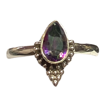 Load image into Gallery viewer, Sterling Silver Mystic Topaz gemstone ring. Size 3, 4, 5, 6, 7, 8, 9, 10, 11, 12, 13.  BR032
