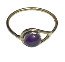 Load image into Gallery viewer, Amethyst Sterling Silver ring size  3, 4, 5, 5, 6, 7, 8, 9, 10, 11, 12, 13, 14  (ER57a)
