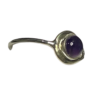 Load image into Gallery viewer, Amethyst Sterling Silver ring size  3, 4, 5, 5, 6, 7, 8, 9, 10, 11, 12, 13, 14  (ER57a)
