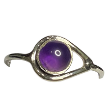 Load image into Gallery viewer, Amethyst Sterling Silver ring size  3, 4, 5, 5, 6, 7, 8, 9, 10, 11, 12, 13, 14  (ER57a)
