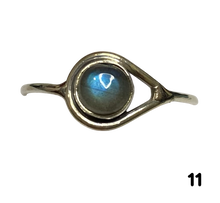 Load image into Gallery viewer, Labradorite Sterling Silver ring size 3, 4, 5, 6, 7, 8, 9, 10, 11, 12, 13    BR034
