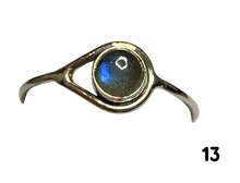 Load image into Gallery viewer, Labradorite Sterling Silver ring size 3, 4, 5, 6, 7, 8, 9, 10, 11, 12, 13    BR034
