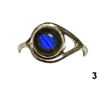 Load image into Gallery viewer, Labradorite Sterling Silver ring size 3, 4, 5, 6, 7, 8, 9, 10, 11, 12, 13    BR034
