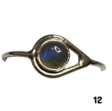 Load image into Gallery viewer, Labradorite Sterling Silver ring size 3, 4, 5, 6, 7, 8, 9, 10, 11, 12, 13    BR034
