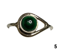 Load image into Gallery viewer, Malachite Sterling Silver ring size 3, 4, 5, 6, 7, 8, 9, 10, 11, 12, 13   BR035
