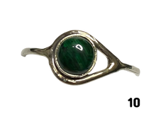 Load image into Gallery viewer, Malachite Sterling Silver ring size 3, 4, 5, 6, 7, 8, 9, 10, 11, 12, 13   BR035
