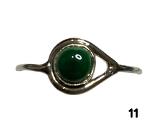 Load image into Gallery viewer, Malachite Sterling Silver ring size 3, 4, 5, 6, 7, 8, 9, 10, 11, 12, 13   BR035
